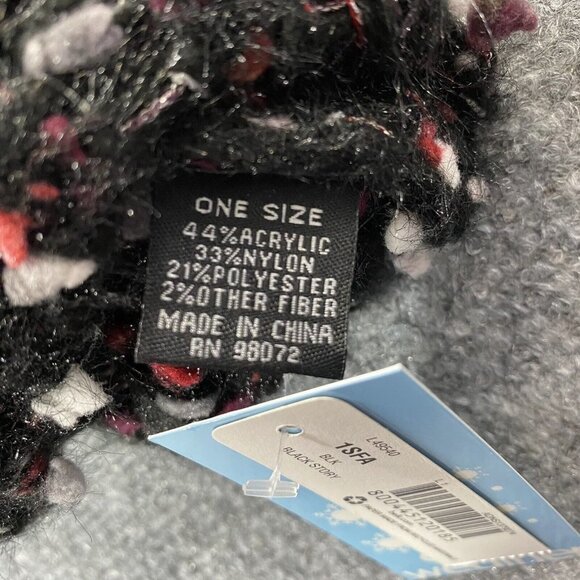 ND Infinity Scarf Womens Chunky Knit Cowl Black Red Reversible Warm Neck New - Picture 10 of 10